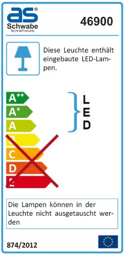 as – Schwabe 46900 12W Profi-LED-Strahler ohne Zuleitung, für die Wand- oder Stativbefestigung. IP65 Gewerbe, Baustelle - 3