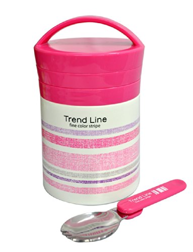 examen Trend line pink thermal insulation cold insulation Delica pot LJF3 (japan import)