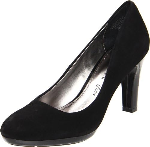 Anne Klein AK Clemence Womens Black Suede Pumps Heels Shoes Size UK 4