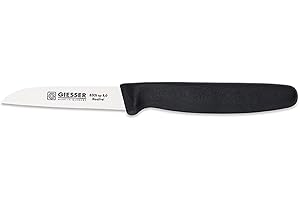 GIESSER since 1776 - Made in Germany - Spelucchino nero, lama 8 cm, antiscivolo, piccolo coltello da cucina lavabile in lavastoviglie, acciaio inossidabile