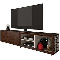 Caemmum Meuble TV 84 Pouces Maxi Wengé et Ecru