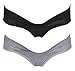Intimate Portal Women's Under the Bump Maternity Knickers Gray Black X-Large (2 Pack)