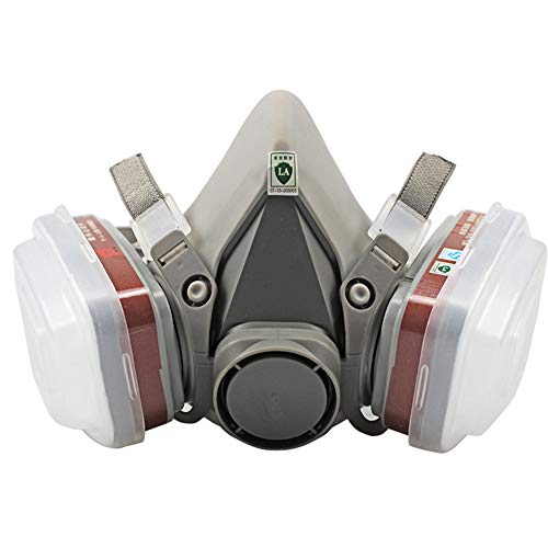 Preisvergleich Produktbild LAIABOR Gasmaske Schutz Halbmaske Atemschutzmaske Aktivkohle chemikalien Staubschutz Lackierer Dämpfe