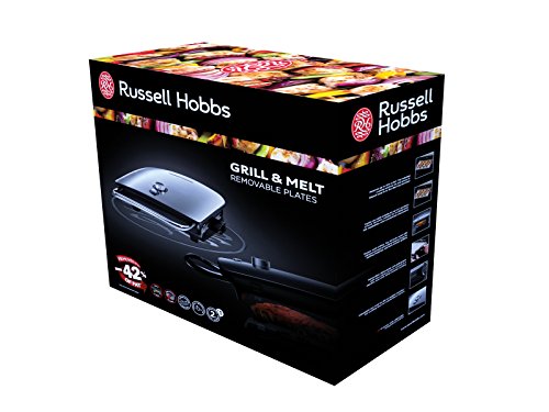Russell Hobbs 22160-56 Grill und Melt Fitnessgrill / Kontakt-, Sandwich- und Paninigrill / spülmaschinengeeignete Grillplatten - 2