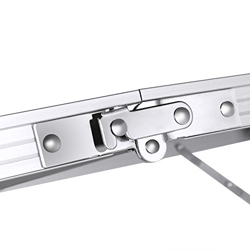 Ancheer Falttisch Campingtisch höhenverstellbar Tisch ,Quad-Falten Aluminium Camping Klapptisch,Tragegriff ,238.5x60x55–62CM - 6
