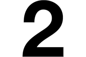 ‎ISECUR Zahlen-Aufkleber Nr. 2 in schwarz I Höhe 10 cm I selbstklebende Haus-Nummer, Ziffer zum Aufkleben für Außen, Briefkasten, Tür I wetterfest I kfz6732