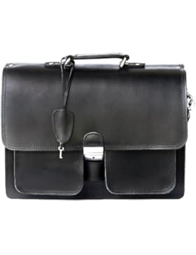 Klassische Aktentasche / Lehrertasche Größe L aus Leder, für Damen und Herren, in verschiedenen Farben, Hamosons...