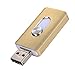 Produktbild 3-in-1 OTG Lightning USB Flash-Drive Pen Drive für iPhone 5/6/7/Plus/iPad iOS-/Android-Smartphone/PC, USB-Stick Schwarz 64 GB