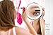 Sanheshun 10X Magnifying Lighted Travel Makeup Mirror,Touch Activated, Locking Suction Mount, Battery Operated, Round