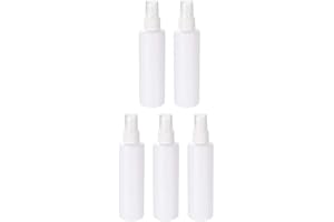 LANGING 5 x nachfüllbare Sprühflasche, 100 ml, Kunststoff, fein, mit weißer Zerstäuberpumpe