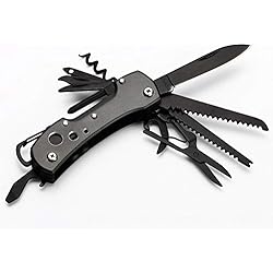 HONZIN Couteau de Poche Multifonctions de Style Suisse - pour Une Utilisation Quotidienne, y Compris la pêche de Survie en Plein air