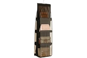 Kapavela Organizer Borse Armadio per 8 borsa - Organizzatore Borsa Armadio da Appendere, Porta Borse Salvaspazio - Appendi Portaborse (Nero)