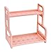 Produktbild Abnehmbare doppelte Küchenregale Gewürz liefert Lagerregal Kunststoff mehrschichtige Boden Geschirrablage Gewürzregal,Pink