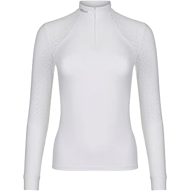 Chemise équestre blanche : haut d'équitation à manches