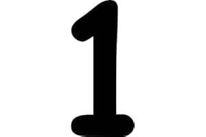 Kleckerliese Zahlen Aufkleber 6 cm Einzel – seidenmatte Ziffern & Rechenzeichen Sticker für Kinderzimmer, Schule & Deko – selbstklebend & wetterfest – 1 – Farbe Schwarz