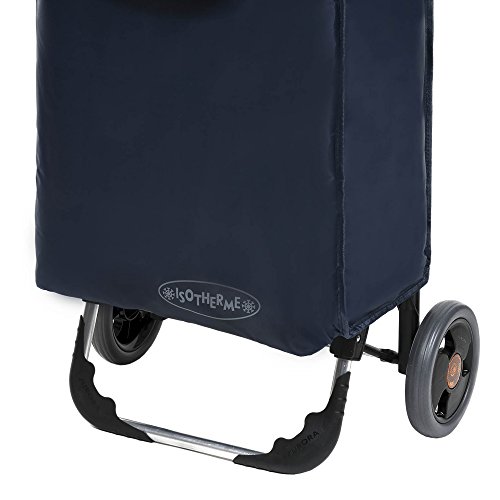 Einkaufstrolley ETY in blau – Klappbarer Trolley nur 1,5kg – Shopper mit leisen Rädern & großem Kühlfach – Einkaufsroller mit 50L bis 30kg belastbar - 3