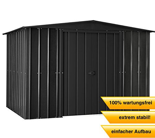 CLEMENS HOBBY TEC Stahlgerätehaus Globel Industries A5, BxT: 245x245 cm, mit Satteldach anthrazit