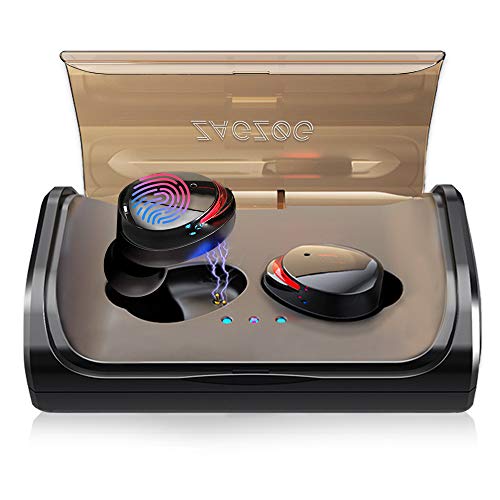 Zagzog Auriculares Bluetooth Inalámbricos, Auriculares Inalambricos Bluetooth 5.0 con Caja de Carga 3000mAh Auriculares con Microfono Auriculares HiFi Deportivos Impermeabe IPX7 para iPhone Xiaomi