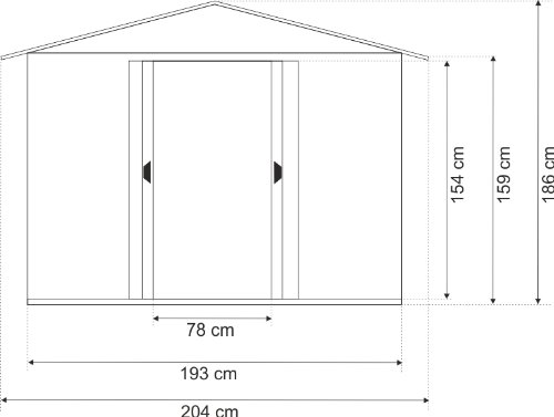 Zelsius – Gerätehaus, Geräteschuppen mit Giebeldach, 204 x 130 cm, grün - 3