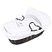Isabella Alicia Embroidered Dinky and Friends Dark Wicker Moses Basket
