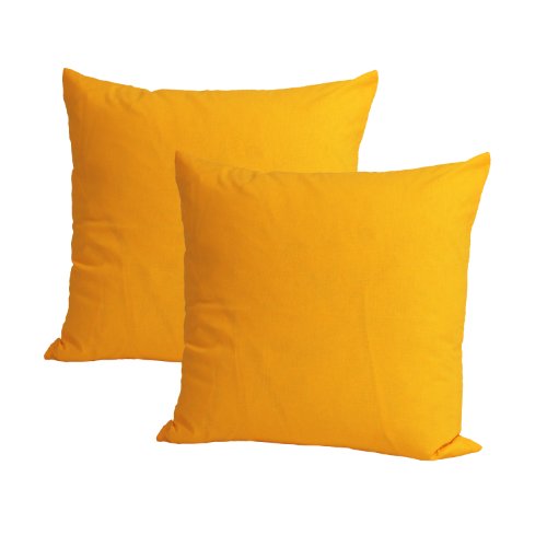 Paket mit 2x Baumwoll Kissenbezug 40x40 cm in 13 versch. Farben erhältlich