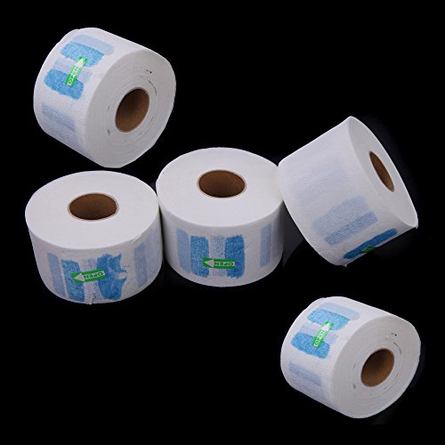 Anself Disposable Neck Covering Paper Towel Hairdressing Product Have Breakpoint Muffler Scarf Paper Hair Accessory 5pcs