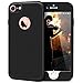Produktbild Yokata iPhone 7 Hülle Vollschutz Handyhülle Handy Tasche Schale Etui Ultra Dünn Leicht Etui Matte Anti-Kratzer Case Weich Silikon Gel Clear TPU Schutzhülle [Backcover] und Weiche Plastik Hard PC Schale [Front] mit Silicone Bumper Protective Cover - Schwarz