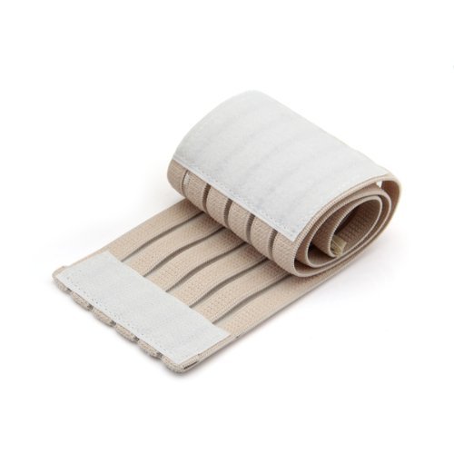 Dcolor Muequera Elstica Algodn Goma Sinttica Fibra Deporte Proteccin Velcro Beige