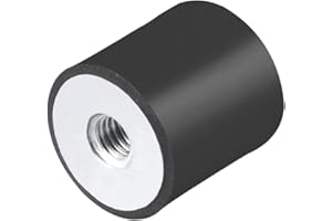 sourcing map 4Pcs Silent Bloc Amortisseur Anti-vibration Support Caoutchouc Tampon plat 20x20mm M6 Fil femelle