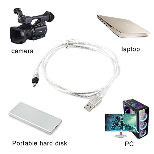 1 5 m USB c  ble de donn  es USB 2 0 m  le vers FireWire IEEE 1394 4-Pin pour DV HDV cam  scope macbook Sony DCR-TRV75E DV