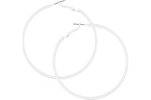 Tyqour 80s 90s Earrings for Women Neon Hoop Earrings Colorful Round Earrings Retro Drop Dangle Earrings Accessories for Women Neon Party Outfits