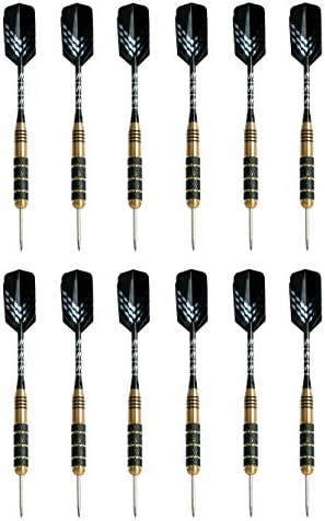 Steel Tip Darts (Set of 12) by Signature Sports – 23 Grams | Competition Grade Anodized Aluminum Shafts, Steel Barrels and Tips | Ultra Durable Slim Flight Darts | Premium Custom Case | SureGrip Technology (12 Pack)