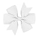 Grosgrain Bow Pinwheel Alligator Ribbon Hair Clip Flower For Girls Baby Children Gift Present (White)