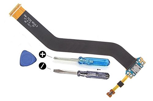 Dock Connector Ladebuchse Lade Port Mikro USB für Samsung Galaxy Tab 4 10.1 inch T530 T531 T535 inkl Flexkabel Mikrofon und Home Button Schluss vorinstalliert inkl. 2 x Schraubenzieher und Plectrum für einfachen Einbau MMOBIEL - 2