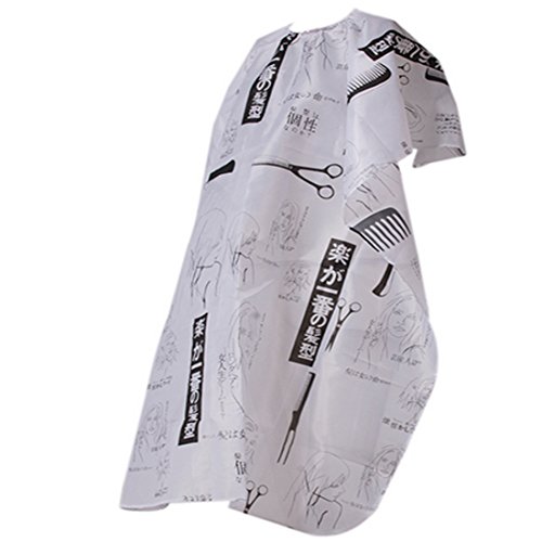 VWH Hair Cut Hairdressing Barbers Gown Cape Perfect For Hair Cutting (black)