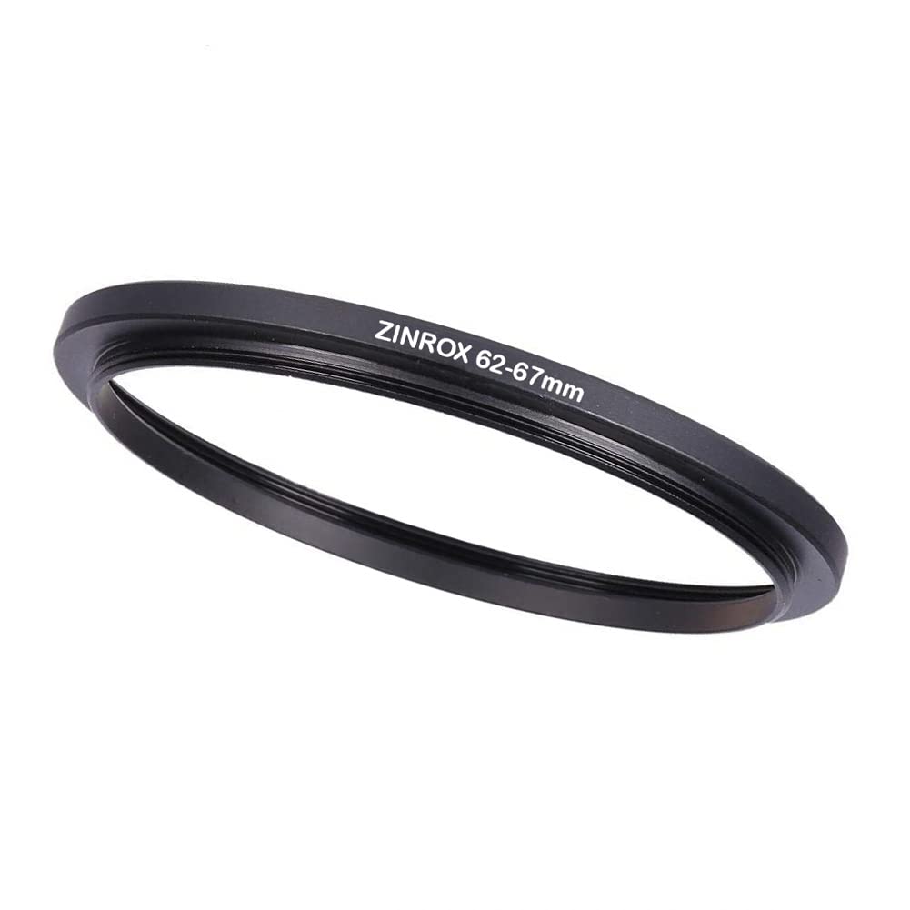 ZINROX® 62-67mm Step Up Lens Filter Adapter Ring, Set of 1 Piece - Size : 62mm to 67mm Stepping Ring