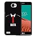 Produktbild LG X150 Bello 2 Hülle, WoowCase Handyhülle Silikon für [ LG X150 Bello 2 ] Mafia rote Krawatte Handytasche Handy Cover Case Schutzhülle Flexible TPU - Schwarz