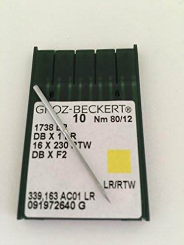 Groz Beckert 16X231Leather, DBX1LR Size 80/12 Industrial Sewing Machine Needles Packet of 10