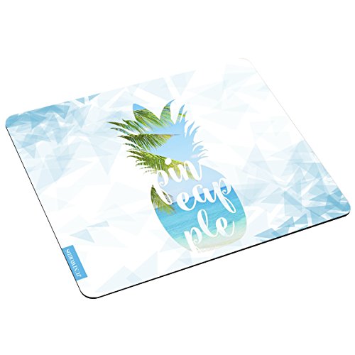 JUNIWORDS Mousepad / Mauspad mit Motiv "Ananas, Strand, Low Poly" - ideales Geschenk zum Geburtstag, Weihnachten u.v.m.