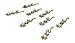 8 X GOLD BINDI GLITTER CRYSTAL SELF ADHESIVE DIAMANTE GEM BRIDAL TIKKA DOT BOLLYWOOD FESTIVAL (D7)