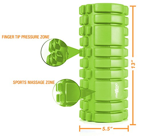 Foam Roller – MassageRolle – Fantastische Schaumstoffrolle für das Fitness Studio, Pilates oder Yoga – Myofasziale Entspannung – 14cm * 33cm – Deutsche Anleitung Enthalten – Lebenszeit Garantie. - 3