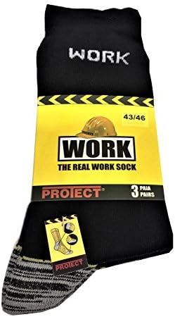 SOCKS 6 PAIRS MEN'S WORK SOCKS RE-INFORCED STRONG WORK SOCKS-SPRING/SUMMER COTTON MADE IN ITALY Size:Misura scarpa 43-46