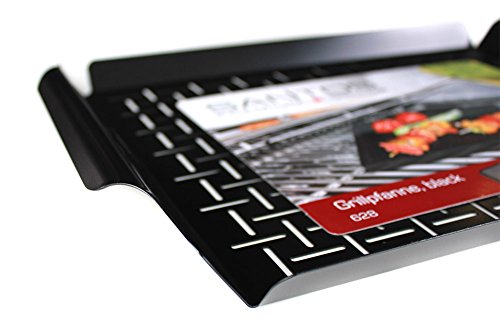 Santos Grillschale mit Griffen beschichtet – Grillpfanne, Grillkorb mit Perforierung als Grillzubehör, Gemüsekorb oder Servierschale für Gasgrill oder Holzkohlegrill - 3