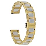 TRUMiRR Galaxy Watch 42 mm/Garmin Vivoactive 3 Armband, 20mm Keramik Uhrenarmband Schnellspanner Ersatzband für Ticwatch E, Huawei Watch 2