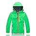 Produktbild Männliches Mädchen Jacken Outdoor-Bekleidung Bergsteigen-Anzug Softshell Elastizität Verbindung Samt Schnee Anzug Mantel,Green,122/128