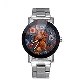 Dragon868 Herren/Damen-Uhr Edelstahl Sport Quarz Stunde Handgelenk analoge Uhr (B)