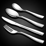 gabelzinken stahl 【Elegantes Design für breite Anwendung】WUJO Essbesteck Sets mit simplem Aussehen ohne überflüssige Dekoration. Sein klassisches Design passt Dinner in allen Stilen an. Ideal für alltäglichen und formellen Gebrauch wie Picknick, Camping, Reise sowie Hochzeit, Geburtstag, Familienfestmahl, Restaurants oder Hotel