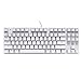 Price comparison product image Mechanical Keyboard Wired Keyboard 10 Backlights 87 Keys Alloy Mechanical Keyboard Silver Panel Black Keycap Blue Axis Perfect Feeling Gaming Keyboard Office Accessories for PCs(White Keys)