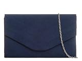 bolsos de mano azul oscuro Una bonita bolsa de embrague. fi9 - Cartera de mano de ante mujer