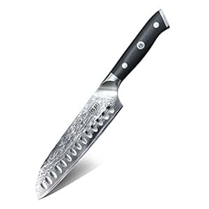 HOSHANHO Coltello da Chef Damasco, 18cm Professionale Coltelli da